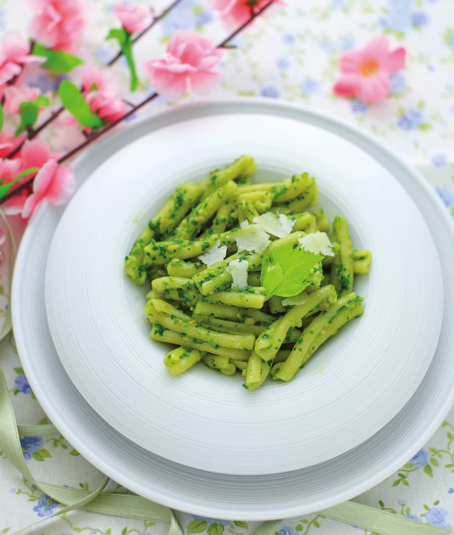 Casarecce al pesto di sedano