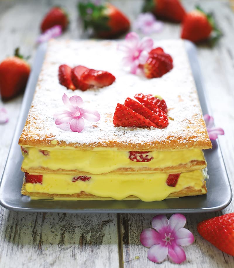 Millefoglie con chantilly e fragole