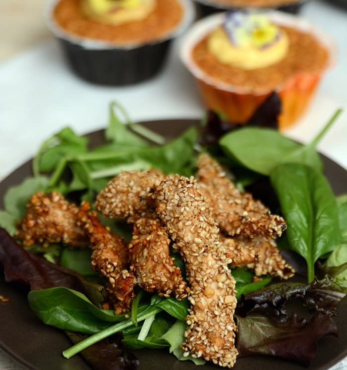 Pollo fritto e cupcake alla zucca: una cenetta