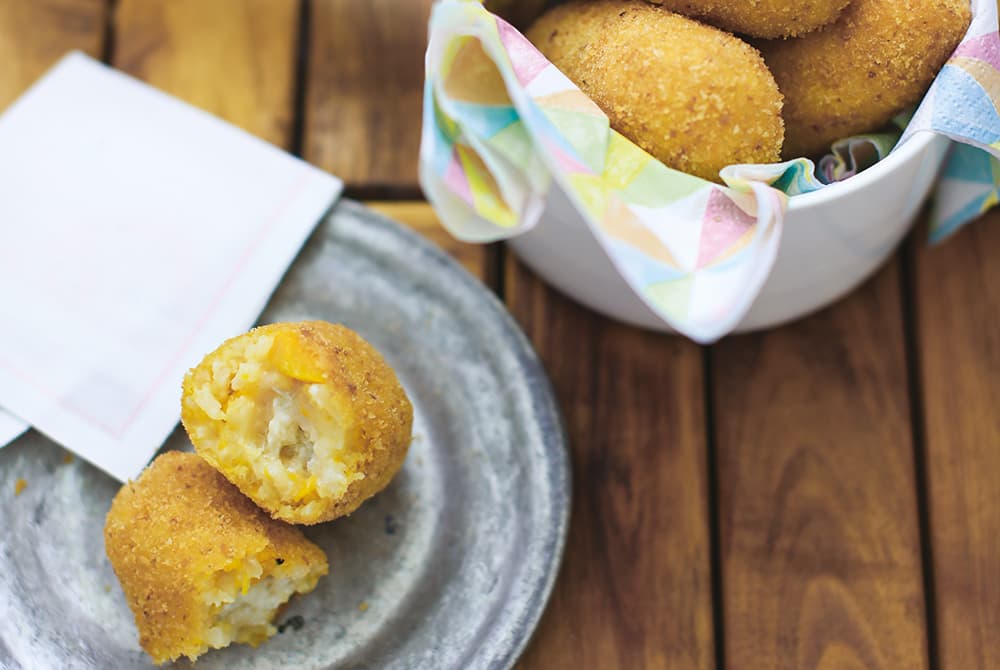 Supplì di zucca e gorgonzola