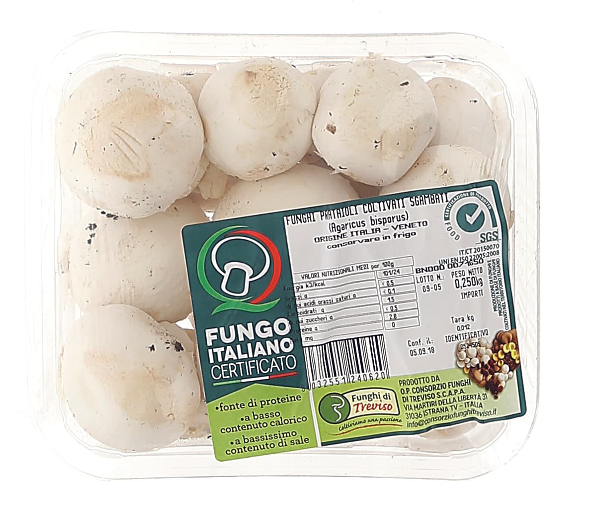 Funghi champignon affettati 150g