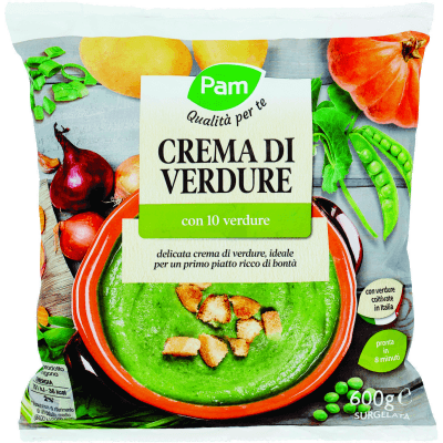 PAM Qualità per te Crema di Verdure con 10 verdure Surgelata 600 g