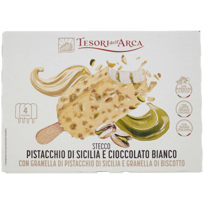 TESORI DELL'ARCA Stecco Pistacchio di Sicilia e Cioccolato Bianco 4 x 65 g – immagine 9