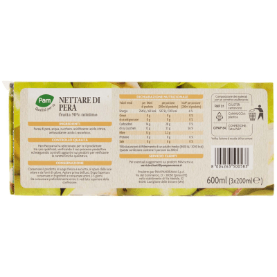 PAM PANORAMA Succo e Polpa di Pera 600 ml (200ml x 3) – immagine 11