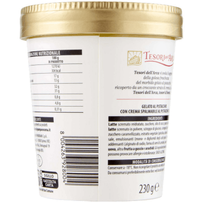 TESORI DELL'ARCA Gelato Pistacchio con Crema al Pistacchio 230 g – immagine 11