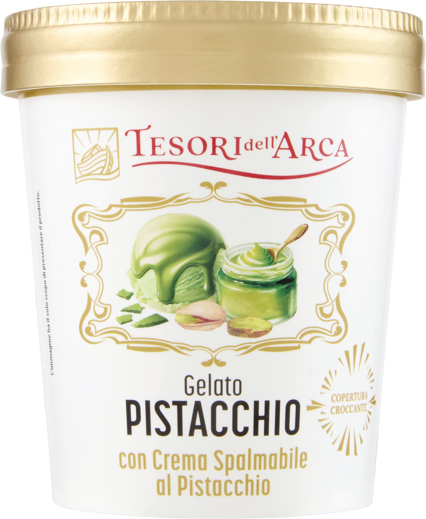 TESORI DELL'ARCA Gelato Pistacchio con Crema al Pistacchio 230 g – immagine 1