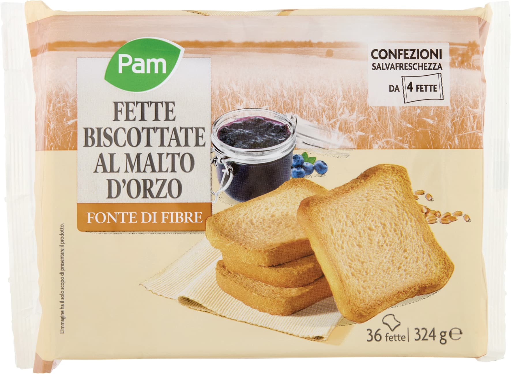 PAM Fette Biscottate al Malto d'Orzo 324 g – immagine 1