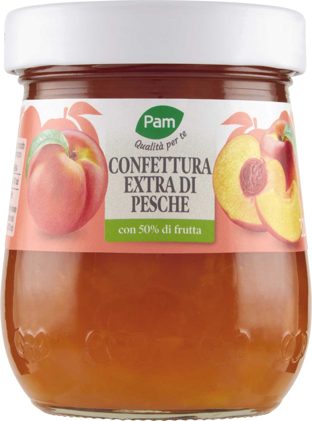 PAM Qualità per te Confettura Extra di pesche 320 g – immagine 1