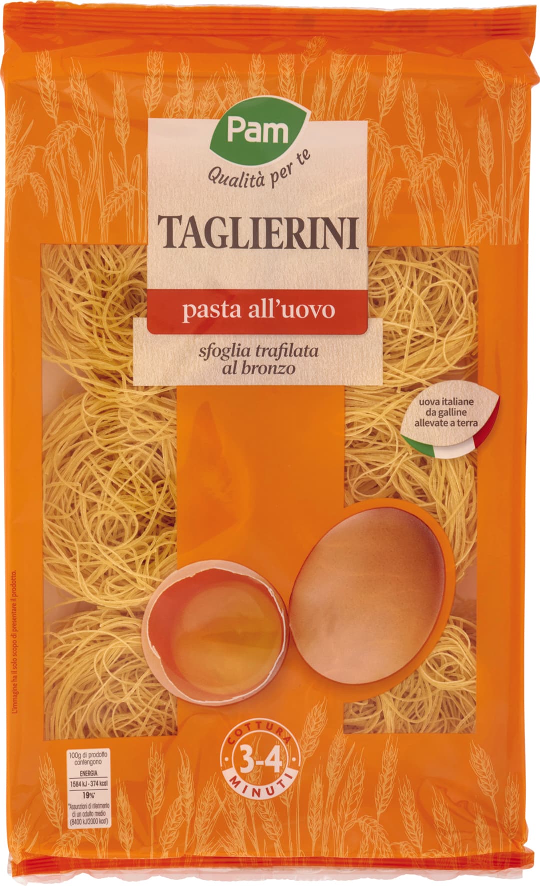 PAM Qualità per te Taglierini pasta all'uovo 250 g – immagine 1