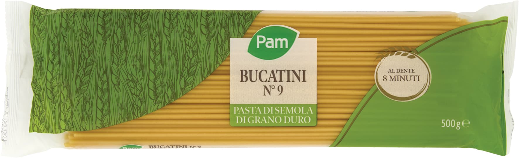 PAM Bucatini N° 9 Pasta di Semola di Grano Duro 500 g – immagine 1