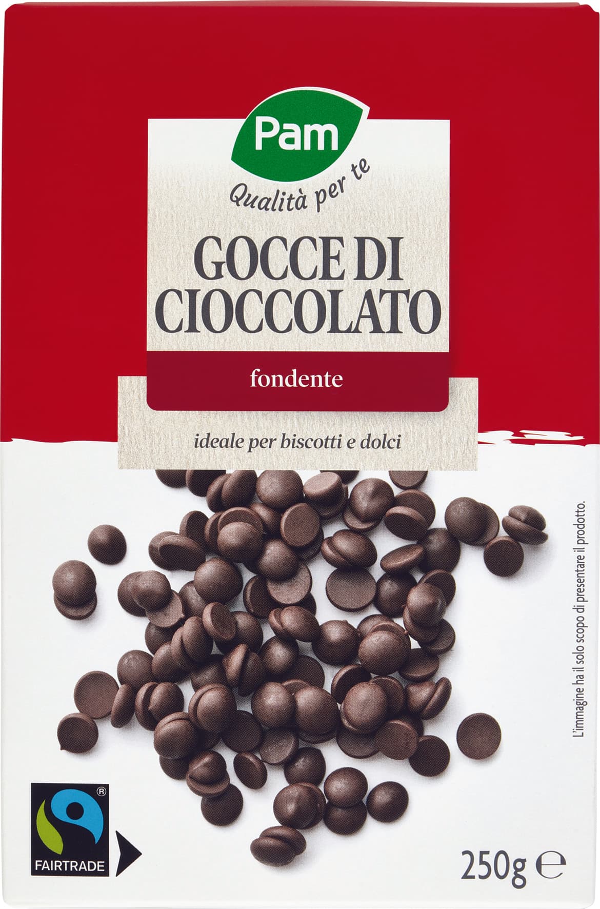 PAM Qualità per te Gocce di Cioccolato fondente 250 g – immagine 1