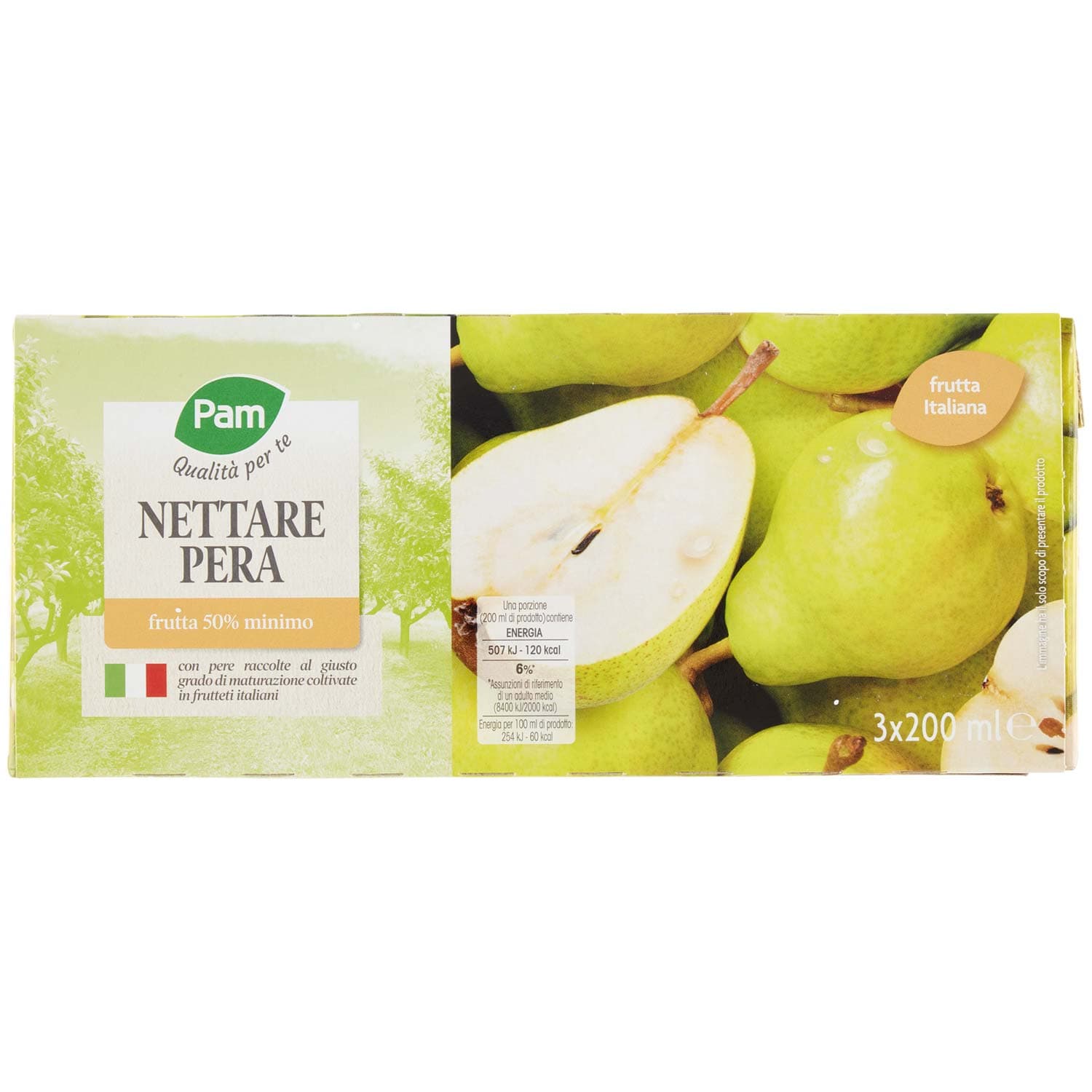 PAM PANORAMA Succo e Polpa di Pera 600 ml (200ml x 3) – immagine 2