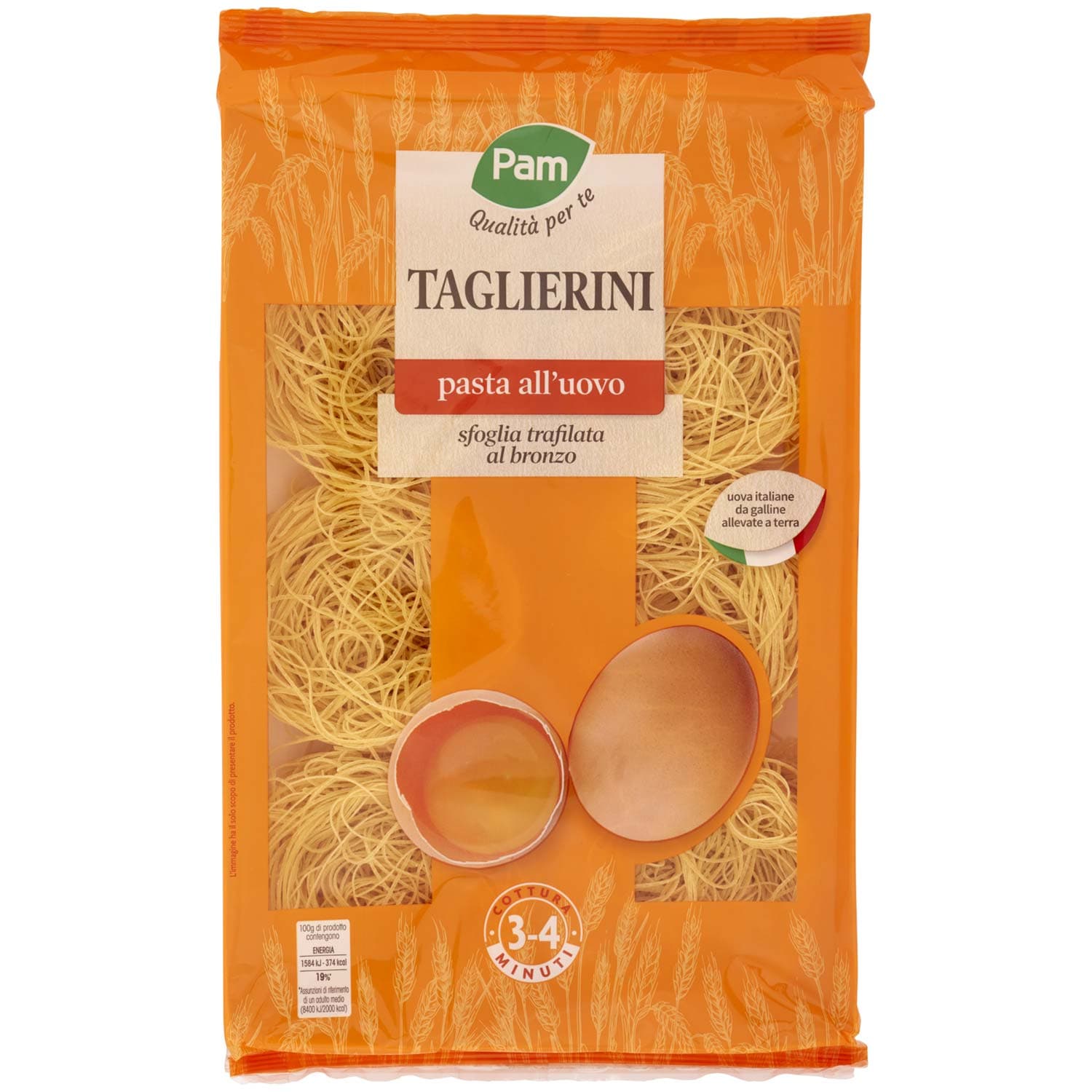 PAM Qualità per te Taglierini pasta all'uovo 250 g – immagine 2