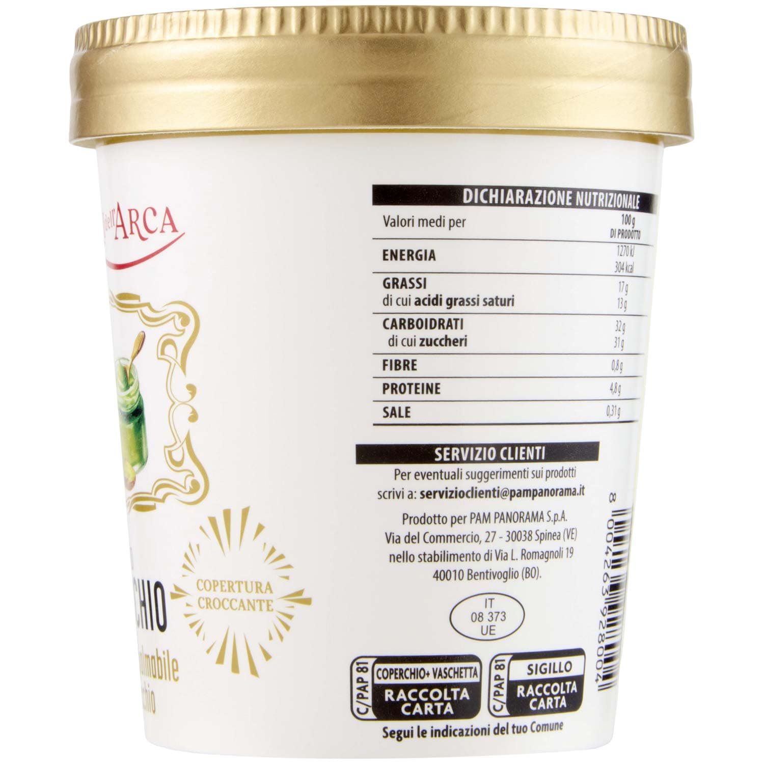 TESORI DELL'ARCA Gelato Pistacchio con Crema al Pistacchio 230 g – immagine 5