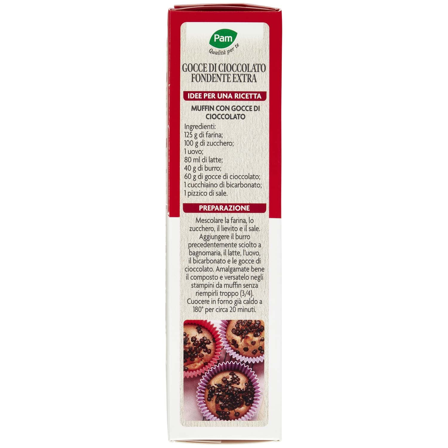 PAM Qualità per te Gocce di Cioccolato fondente 250 g – immagine 3