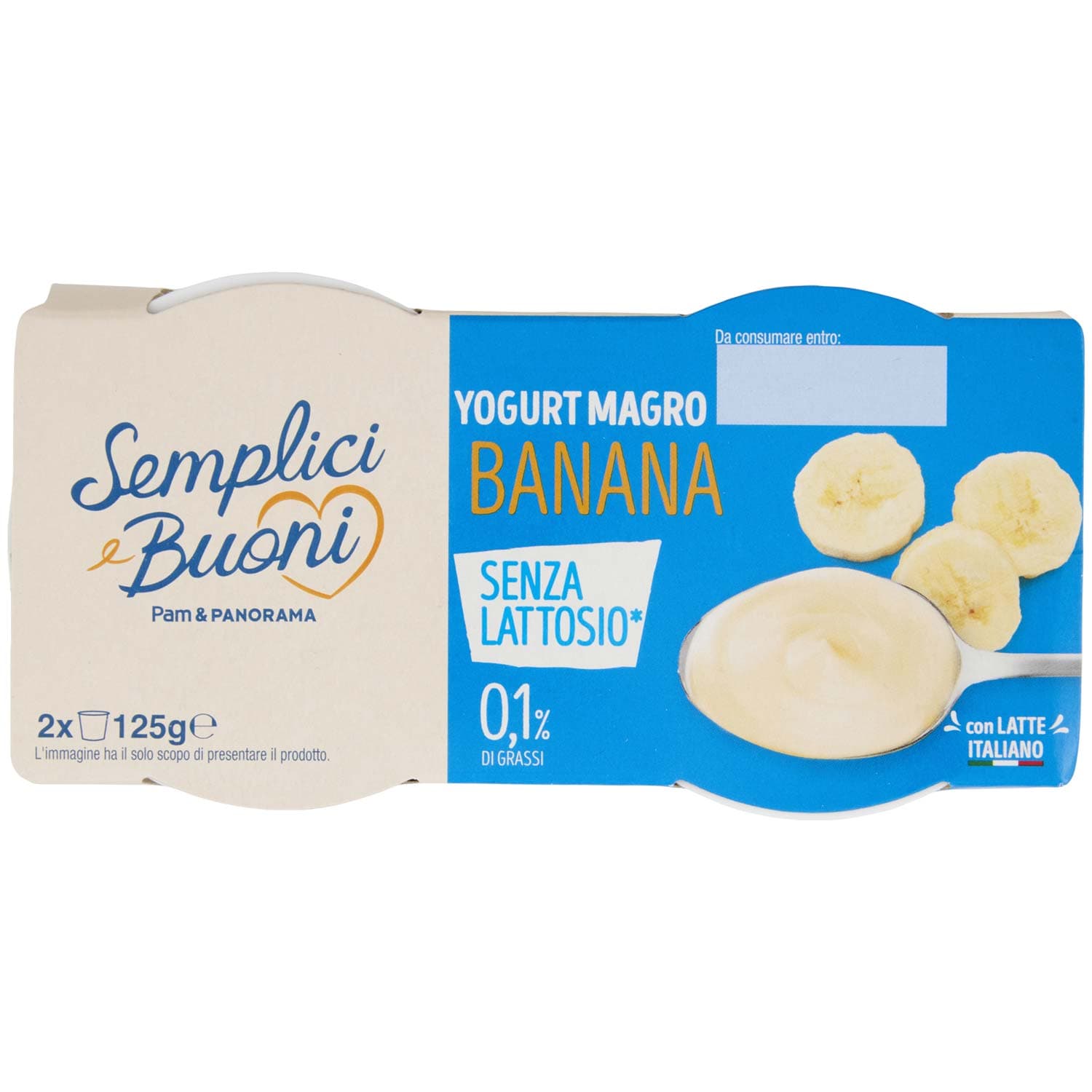 SEMPLICI E BUONI Senza Lattosio Yogurt Magro Banana 2 x 125 g – immagine 6
